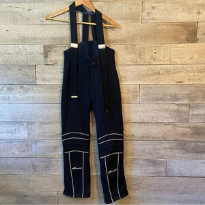Vintage Schneider navy blue unisex overall ski hosen pants size 14 x 42